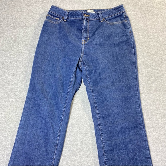 L.L. Bean Jeans Women's 12 Blue Classic Fit Straight Leg Hi Rise Preppy Denim - Picture 2 of 14